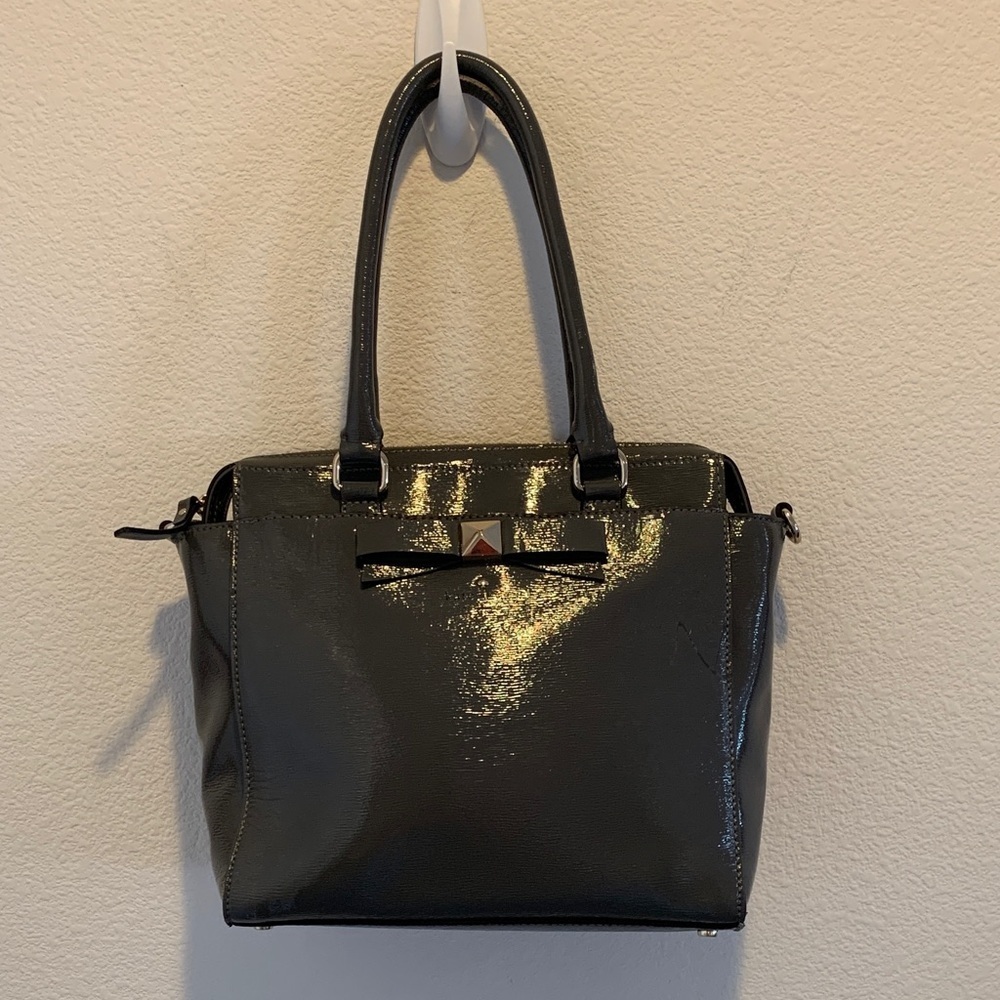 Kate Spade Shiny Smokey Grey Satchel
